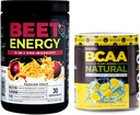 Nutrology Beet Natural O2, אבקת טרום עבודה, תשוקה פירות פלאדור (30 משרתים) BCAA טבעי, צמחי מבוסס BCAA אבקה, Lemonade Flavor (30 משרתים)