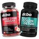 ACV Gummies & קולון ניקוי Detox - 1000MG Apple Cider Vinegarmies & 15 יום קולון ניקוי Detox for Digest & Gut Health - גלולות Laxative טבעיות עבור Bowel