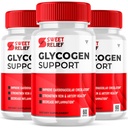 (3 Pack) תמיכה מתוקה Glycogen לתמיכה משותפתs Blood Vessel Cleaner Releaf, Sweetrelief Glycogen תומך קפסולות תוספי מזון, Glucogen O ניל Glyco Optimizer Control Recovery (180 קפסולות)