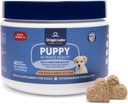 Origin Labs Puppy Multifunction Support DHA אומגה 3, Wildאלסקה Salmon Fish שמן, Probiotic for Gut Health, Immune Support, Heart, Skin, Brain, Joint Health, Salmon Flavor, 60 צ'יפס רך