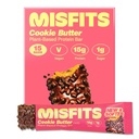 Misfits חלבון טבעוני Bars, Cookie Butter - מתכון מעודכנת | Plant Based, Low Sugar & Carb, High סיבים חטיפים | חבילת 15