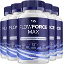 (5 Pack) FlowForceMax Prostate Support קפסולות - תוספי מזון ל- Flow Force Max Pills, כוח מקסימלי, New Improved Multivitamin Formulation, FlowForceMax Reviews, 300 קפסולות