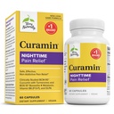 טרי קרמיין Nighttime - Curcumin & DLPA קפסולת - תוסף non-GMO לתמיכה בשינה בריאה ורגיעה - תוסף צמחי עם מלטונין - 60 קפסולות
