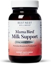 Best Nest Wellness Mama Bird Milk Support - תוספת תמיכה של חלב אם בריא - תמיכה בהנקה עם Fenugreek & Moringa - מסייעות לאספקת חלב לתינוק - 60 קפסולות