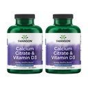 סוונסון Calcium Citrate & ויטמין D3 250 Tabs (2 Pack)