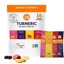 ZYN Electrolyte Drink hydrotion Packets, אבקת Electrolytes, hydrotion Packets w/Turmeric Curcumin, ויטמין C ו- D, Zinc, hydrote Electrolyte אבקת Packets for Wellness, Variety Pack של 16 16