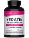 NeoCell Keratin Hair Volumizer עם Collagen, Amla לחלץ ויטמין C, שיער ועור תוספת, קפסולה, 60 ספירה, 1 בקבוק