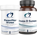 עיצובים לבריאות ויטמין D & נשים Probiotic Bundle - ProbioMed נשים (30 קפסולות) Gut Health & Vaginal Probiotic עם ויטמין D העליון (30 קפסולות) עם ויטמין K2 עבור Immune & העצם בריאות בריאות