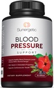 Premium Blood Pressure Support Supplement for Cardiovascular & Heart Health with Garlic, הות'ורן והיביסקוס (90 קפסולות)
