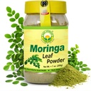 אבקת BASIC AYURVEDA Moringa Leaf - 7.05 עוץ (200g) | אבקת סופר ירוק יפה | Antioxidant Rich, & Gluten-Free | Pure Dried Moringa for Smooth, Teas, Juices & Cooking