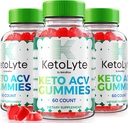 NutraRize (Pack of 3 KetoLyte Keto AC GumVmies, Advanced Formula, Keto Apple Cider Vinegar 1000MG, All Natural Keto ACVs, הרשמי Keto Lyte Reviews (180 מסטיקים)
