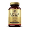 Solgar L-Lysine 500 מ"ג - 100 קפסולות ירקות - Skin & Tissue Support - Non-GMO, טבעוני, כשר, גלטן חינם - 100 משרתים
