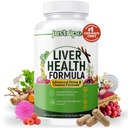 Liver Health Formula, Liver Cleanse Detox & Fix with Artichoke Extract, Milk Thistle, Dandelion ועוד עבור Liver Health - Herbal Liver Support Supplement 30 Days Supply