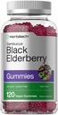 Horbaach Black Elderberry Gummies | 120 | תמצית Sambucus | עם Zinc ווויטמין C | ברי פלמור | טבעוני, Non-GMO, ו- Gluten Free Supplement for Adults