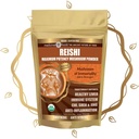 מדיצ'י מזון Reishi Mushroom אבקה - הכדאיות הגבוהה ביותר, Full-Spectrum, Soothing, Anti-Stress, For Smoothies & Tea, Organic, Non-GMO, Gluten-Free (100 מנות)
