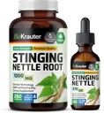 BIO KRAUTER Sting Nettle 250 כמוסות & Sting Nettle Tincture 2 Fl. Oz.