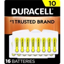 Duracell שמעה את הסוללות הצהובות בגודל 10, 16 Count Pack, 10A Size Hearing Battery with Long-Lasting Power, Extra-Long EasyTab Install for Hearing מכשירים