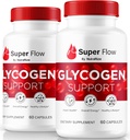 (2 Pack) Super Flow Glycogen, SuperFlow Glycogen תומך קפסולות, Super Flow Glyco Optimizer, SuperFlow Glyco Optimiser Caps, Super Flow Detox ניקוי, Super Flow Glycol (120 קפסולות)