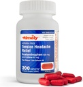 Timely - 200 Caplets - Tension Headache and Pain Reliever with Acetaminophen 500 מ"ג וקפאין 65 מ"ג כוח נוסף עבור ראש, צוואר, Shoulder ו- Body Pain Reliever, Aspirin Free - מיוצר בארה"ב