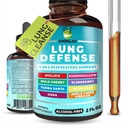 8 ב 1 Lung Defense Herbal Extract, בלגן (Mullein-Marshmallow-OSHA-Wild Cherry-Elderberry-Yerba Santa-Olive Leaf-ACV) Lung Cleanse, Respiratory & Immune System Support. תוספת נוזלית 2