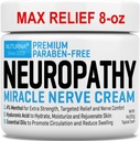 Neuropathy Nerve Relief Cream - Premium Nerve Cream 3X Action for Targeted Relief and Soothing Nerve Comfort - כוח מקסימלי עם 4% Menthol, MSM for Feet Legs toes & Back - סופר גדול 8 Oz