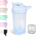D.Y.A 16oz Shaker Bottle,Leak Proof Sports Shaker Cups for Protein Shakes,Shaker Bottle for Pre Workout and Travel to Go, BPA Free & Easy Clean Protein Shaker Bottle, Blue Blue