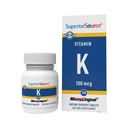 ויטמין K 100 mcg - Power & Health תמיכה תוסף - ויטמין K תוסף מסייע לבריאות הדם ו Calcium Absorption - 30 Sublingual Disshoot Tablets