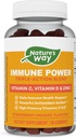 Nature's Way Immune Power, Triple Action Immune Support Band*, ויטמינים C ו- D, Zinc, Strawberry-Orange Flavored, 90 חניכיים