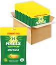 HALLS Defense Assorted Citrus ויטמין C Drops, Dietary Supplements, Economy Pack, 12 Bags (960 Total Drops)