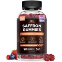 EFFECTIVE NUTRA Saffron Gummies | תוסף ללא סוכר עם ויטמין D2, פרח התשוקה, St. John's Wort & GABA | Positive Mood, Energy | Natural Bre Flavor, Made in USA (90 Count)