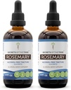 סודות של השבט Rosemary אלכוהול חינם לחלץ, רוזמרי (Rosmarinus Officinalis) Dried Leaf Tincture תוסף (2x4 FL OZ)