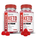 Justified Laboratories (2 Pack Ketosyn Keto ACV Gummies Extreme 2000MG Ketosyn Ketosyn חניכיים Apple Cider Vinegar פורמולה עם אבקת מיץ Pomegranate B12 טבעוני non GMO 120 מסטיק