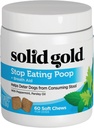 Solid Gold No Poo Chews for Dogs - Coprophagia Deterrent & St אכילת Deterrent for Dogs That Eat Dog Poop - הפסיקו לאכול פופ צ'יפס עם פפרמיניט ופרוביוטיקה עבור התמיכה ב- Gut & הנשימה - 60ct for Dogs Poop