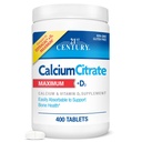 ויטמין המאה ה-21 Calcium Citrate Plus D3 Tablet, 400 Count