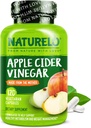 NATURELO Apple Cider Vinegar כמוסות - ACV טבעי עם תוספת אמא לגברים ונשים עבור Detox, ניקוי וניהול משקל - 120 קפסולות טבעוניות