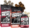 Bully Max Dog Vitality Chews, שריר בונה Tabs (60 כרטיסיות) & Puppy Chews Bundle - Daily Dog Supplements for שריר תמיכה, בריאות החיסון, ותזונה שלמה עבור Puppies, מבוגרים, מבוגרים וזקנים