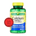 עמק האביב Calcium 600 מ"ג, 100 טבליות | Calcium תוסף 600 מ"ג | תוסף Calcium + STS Sticker.