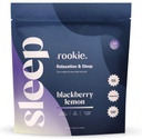 Rokie Wellness Sleep - Natural Sleep Aid עם 180 מ"ג של Magnesium Bisglycinate, 1 מ"ג מלטונין, ולריאן Root, ו- Passion Flower to Promote Tranquility & Sleep (30 Pack, BlackBerry Lemon)
