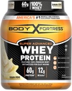 גוף מבצר Super מתקדם אבקת חלבון Whey, בננה Creme Flavored, Gluten Free, 2 Lb