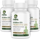Probiotics for Women & Men - 200 מיליארד CFU 12 Strains Probiotics for Digestive Health Gut & Immune Health, Energy, with Organic prebiotics ו- Probiotics Shelf Stable for Bloating 180 קפסולות