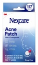 Nexcare Thin ו Transud Acne Patch, כיסוי העור Absorbs Pus ו שמן מ Clogged פורes, Made עם hydrocolloid, הכרטיסיה מאפשר הסרת קל מלן - 117 Pimple Patches