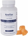KeraFiber שיער מקצועי ויטמינים פלוס חניכיים - גידול שיער ביוטין - ויטמינים שיער טבעוני עם Zinc, ויטמינים A, C, D, E, B6, B12 - תומך צמיחת שיער, עור וניקים - 60 הרוזן הרוזן