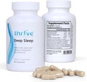Thrive Good Deep Sleep - Sleep Supplement with Calcium Carbonate, ויטמין B6, Magnesium - Sleep Aid Formula with Melatonin, L-Tryptophan, 5-HTP, Inositol, Natural Plant Extracts - 60 Veggie קפסולות