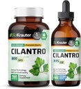 BIO KRAUTER Cilantro 100 כמוסות & Cilantro Tincture 4 Fl. Oz.