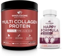 אבקת חלבון רב-קולג'ן hydrolyzed (Type I II III V X) Happy Formula Natural Stress Formula Relief