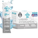 MyHy ZERO Liquid hydrotion Packets, Sugar Free Electrolyte Drink for Hydration Support, Dehydration Relief for Travel, Pregnancy, Fitness, First & Firstette Party - Pure, 50 Count