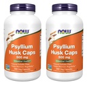 Now Foods Psyllium Husk 500 מ"ג, 500 קפסולה (2 Pack)
