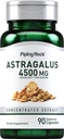 Piping Rock Astragalus Root Extracts | 4500 מ"ג | 90 Count | Vegetarian, non-GMO, Gluten Free Supplement
