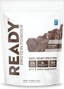 אבקת חלבון מוכן ® חלבון - 25g חלבון Whey, 120 קלוריות, 0g הוסיף סוכר - 7 תרכובות פשוטות - אין תוספת מלאכותית - חינם, נקי וטבע - שוקולד (1 פאונד באג)