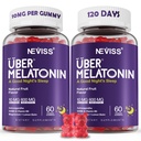 Melatonin Gummies 10 מ"ג 20 מ"ג למבוגרים, מלטונין 10 מ"ג לחניכיים עם Ashwagandha, Magnesium Glycinate, GABA, L-theanine, Valan Root & Lemon Balm, תמיכה שקטה, Grape Flavor, 2Packkeor, 2Pack